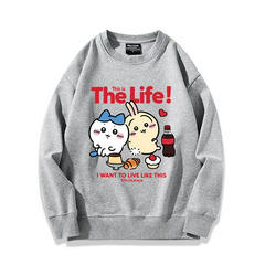 【薄手・裏起毛から選べる】可愛いキャラ ゆるかわ トップス THE LIFE ユニセックス 長袖 スウェット