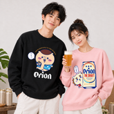【薄手・裏起毛から選べる】可愛いキャラ ゆるかわ トップス ドリンク缶とキャラクタープリント ユニセックス 長袖 スウェット