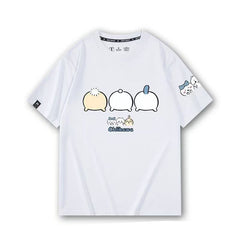 可愛いキャラ ゆるかわ トップス お尻を振る ユニセックス 半袖Tシャツ