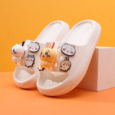 可愛いキャラ ゆるかわ シューズ キャラコラボ 滑り止め付き 防臭 静音設計 レディース 夏サンダル