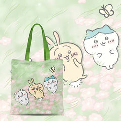 可愛いキャラ ゆるかわ バッグ 手提げで使いやすい!ユニセックス 軽量&収納力抜群 キャンバス トートバッグ