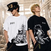 スタンド使い イラスト トップス 7タイプのプリントデザイン ユニセックス 半袖Tシャツ