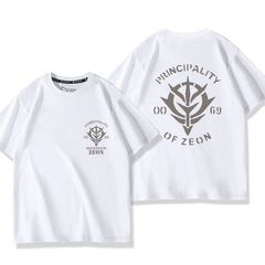 キャラクター トップス エンブレム風 バックプリントデザイン ユニセックス 半袖 Tシャツ