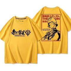 キャラクター トップス 赤い彗星 ユニセックス 半袖 Tシャツ
