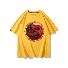 キャラクター トップス 赤きパイロット風 プリントデザイン ユニセックス 半袖 Tシャツ