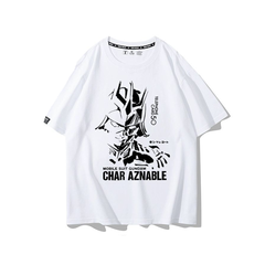 キャラクター トップス 赤い彗星 グラフィックデザイン ユニセックス 半袖 Tシャツ