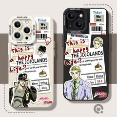 スタンド使い イラスト キャラクタープリント iPhoneスマホケース TPUソフトケース フルカバータイプ iPhone 8~12・SE 第2世代 10デザイン