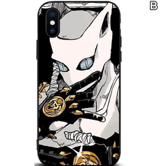 スタンド使い イラスト キャラクタープリント iPhoneスマホケース TPUソフトケース フルカバータイプ 2デザイン