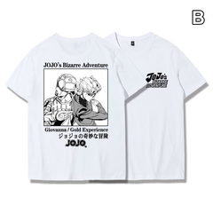 スタンド使い イラスト トップス JOJO キャラクタープリント 3タイプ ユニセックス 半袖Tシャツ