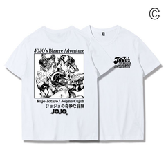 スタンド使い イラスト トップス JOJO キャラクタープリント 3タイプ ユニセックス 半袖Tシャツ