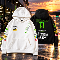 【薄手・裏起毛から選べる】バイカースタイル トップス モータースポーツ レーシングロゴ ユニセックス 長袖 パーカー