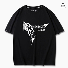 ライダーモチーフ トップス 2タイプのプリントデザイン ユニセックス 半袖Tシャツ