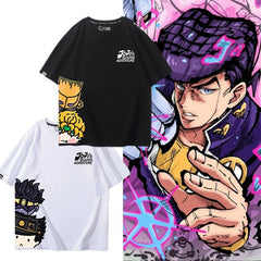スタンド使い イラスト トップス 可愛いデザイン ユニセックス 半袖 Ｔシャツ
