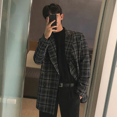 Casual check suit jacket or1073