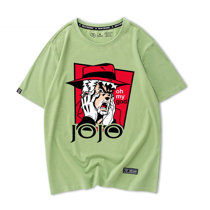 JOJOシリーズ トップス ジョセフ oh my god 驚き顔 半袖Ｔシャツ