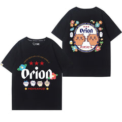 可愛いキャラ ゆるかわ トップス  オリオンビール ユニセックス 半袖Ｔシャツ