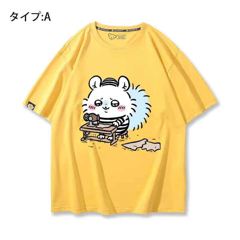 可愛いキャラ ゆるかわ トップス 日常（笑）ユニセックス 半袖Ｔシャツ