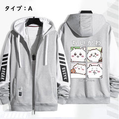 可愛いキャラ ゆるかわ ジャケット 日常 ユニセックス プリント カジュアル アウター