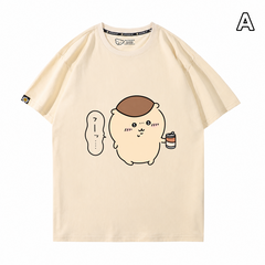可愛いキャラ ゆるかわ トップス ごくごくまんじゅう ユニセックス 半袖Ｔシャツ