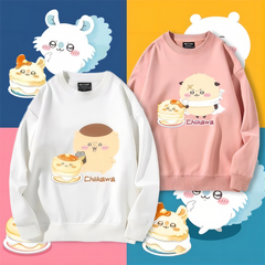 可愛いキャラ ゆるかわ トップス 食いしん坊 ユニセックス 長袖 スウェット