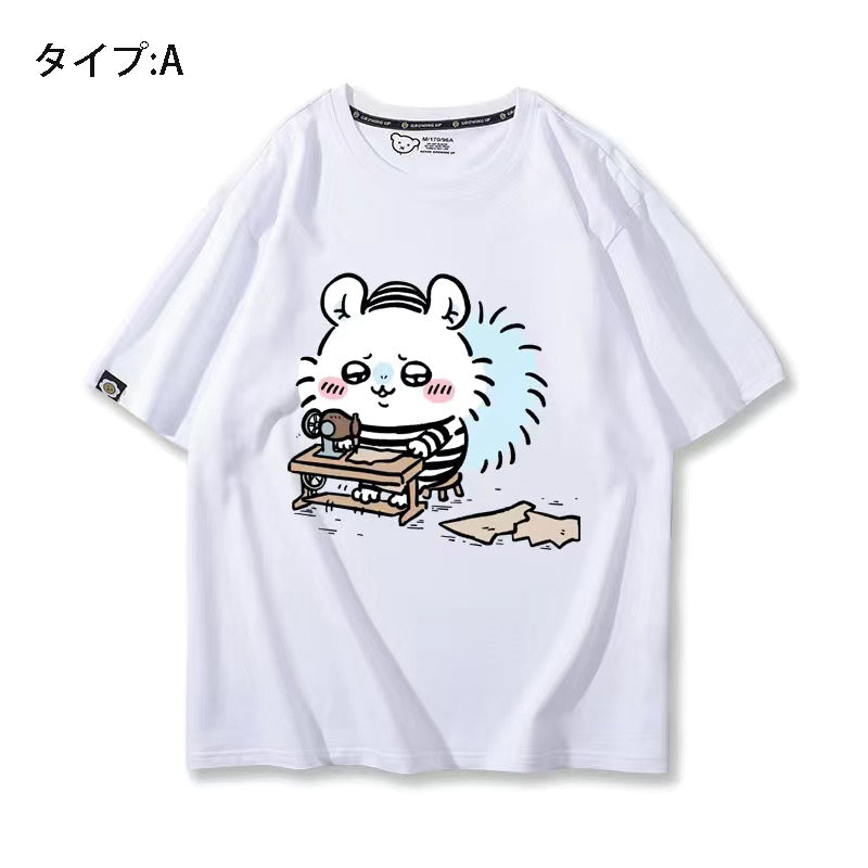 可愛いキャラ ゆるかわ トップス 日常（笑）ユニセックス 半袖Ｔシャツ