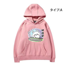 可愛いキャラ ゆるかわ トップス 麻雀対決 ユニセックス 長袖 パーカー
