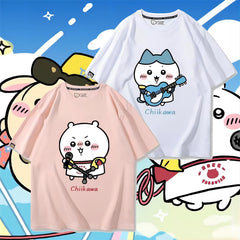 可愛いキャラ ゆるかわ トップス グループ ユニセックス 半袖Ｔシャツ