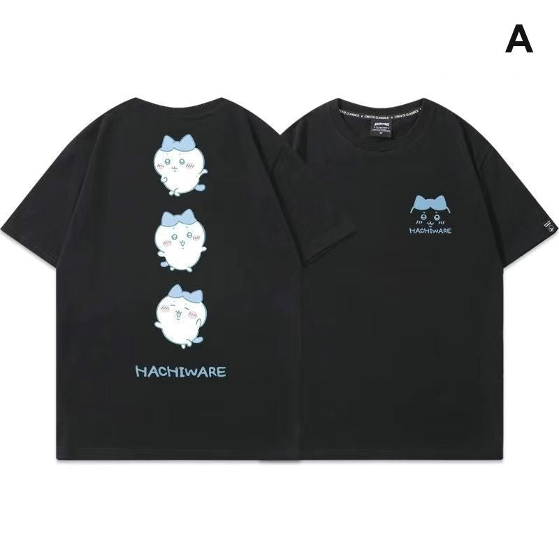 可愛いキャラ ゆるかわ トップス 楽しい気分 ユニセックス 半袖Ｔシャツ