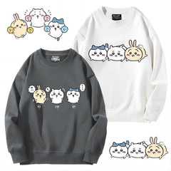 可愛いキャラ ゆるかわ トップス  興奮した気持ち ユニセックス 長袖 スウェット