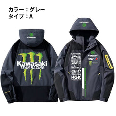 バイカースタイル アウター モータースポーツテイスト メンズ 防風 レーシングジャケット