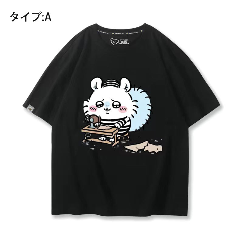 可愛いキャラ ゆるかわ トップス 日常（笑）ユニセックス 半袖Ｔシャツ