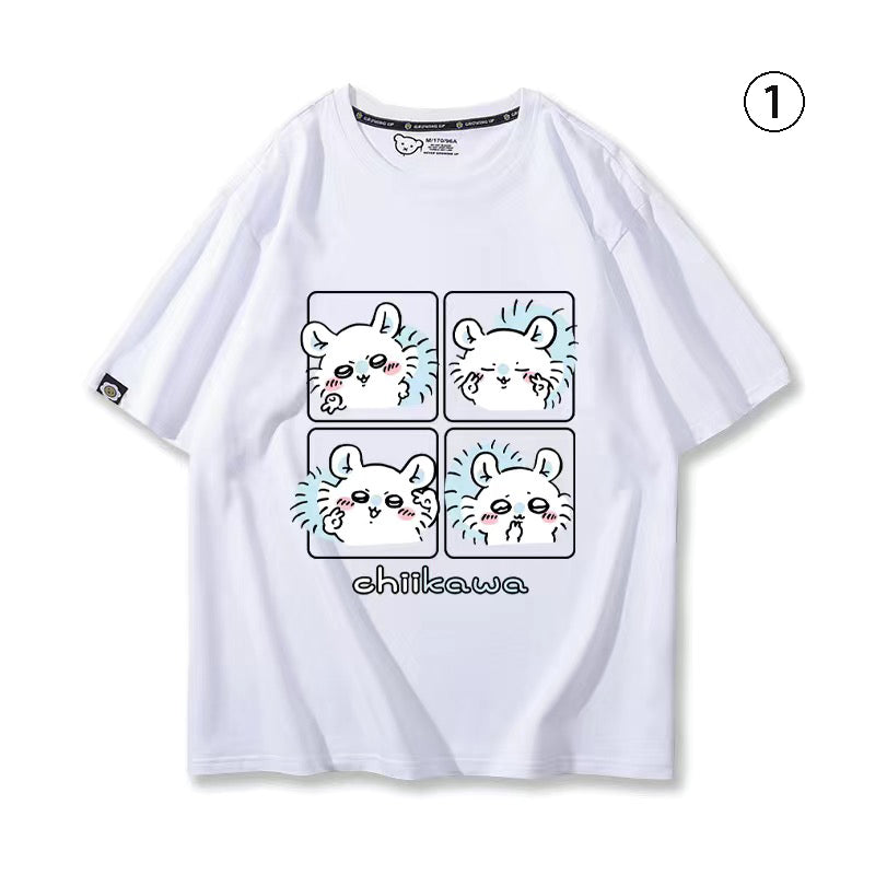 可愛いキャラ ゆるかわ トップス ポーズを取る ‌ユニセックス 半袖Ｔシャツ