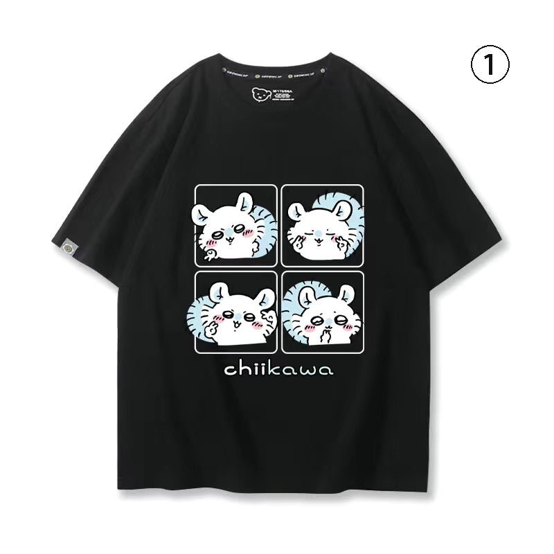 可愛いキャラ ゆるかわ トップス ポーズを取る ‌ユニセックス 半袖Ｔシャツ