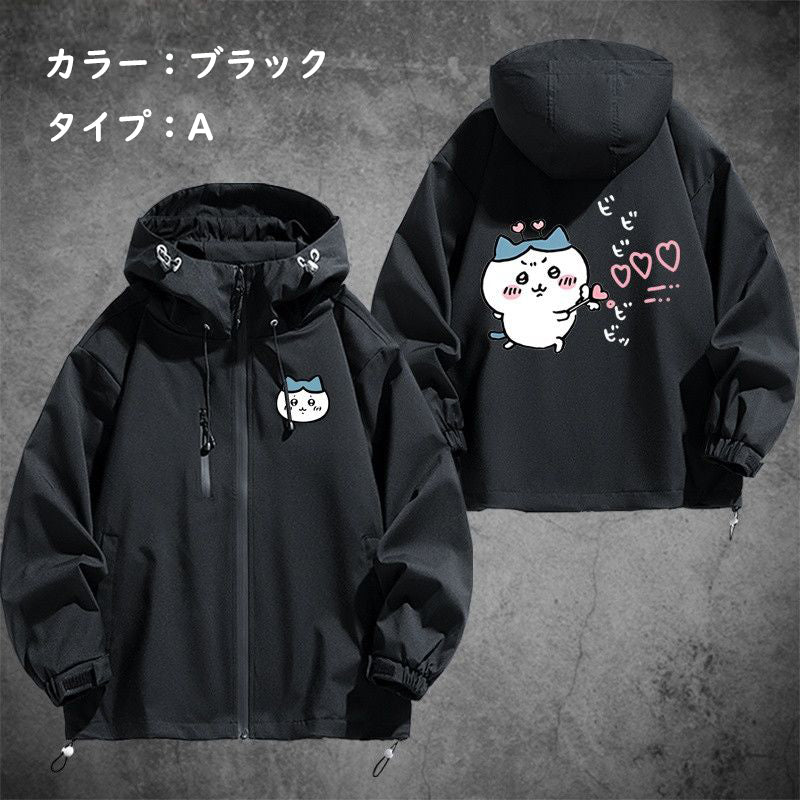 可愛いキャラ ゆるかわ ジャケット マジック&討伐 ユニセックス プリント カジュアル アウター