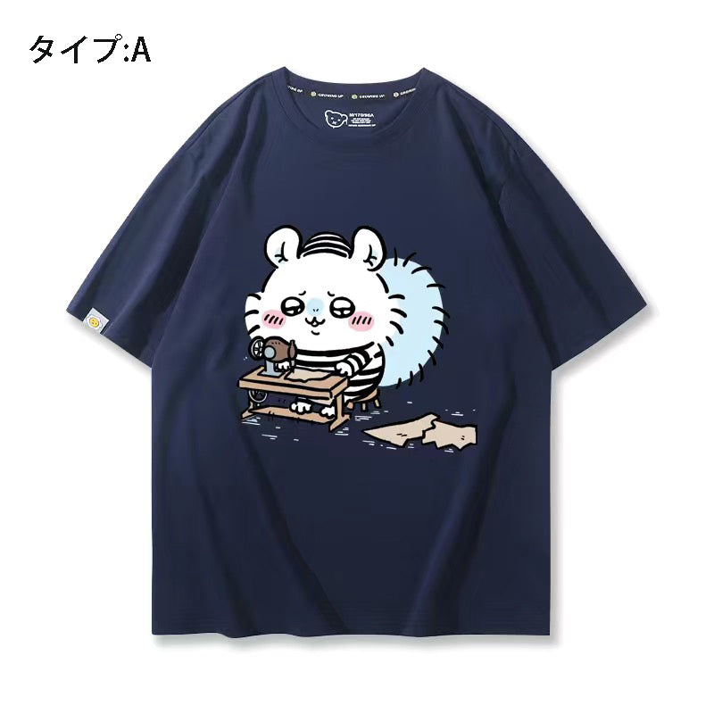 可愛いキャラ ゆるかわ トップス 日常（笑）ユニセックス 半袖Ｔシャツ