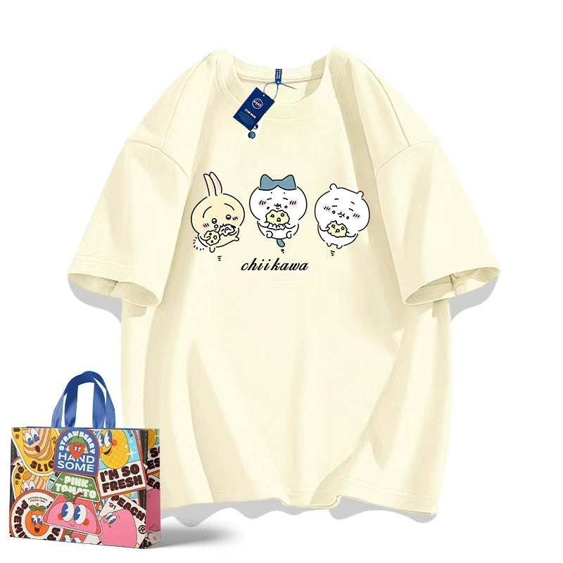 ちいかわシリーズ トップス クッキーを食べる ユニセックス 半袖Ｔシャツ