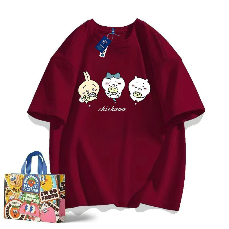ちいかわシリーズ トップス クッキーを食べる ユニセックス 半袖Ｔシャツ