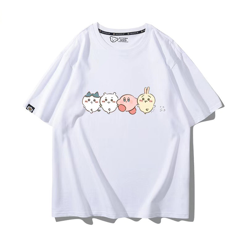 可愛いキャラ ゆるかわ トップス キャラcosplay ‌ユニセックス 半袖Ｔシャツ