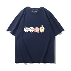 ちいかわシリーズ トップス キャラcosplay ‌ユニセックス 半袖Ｔシャツ