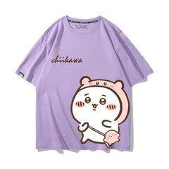 ちいかわシリーズ トップス ちいかわ キャラcosplay ‌ユニセックス 半袖Ｔシャツ