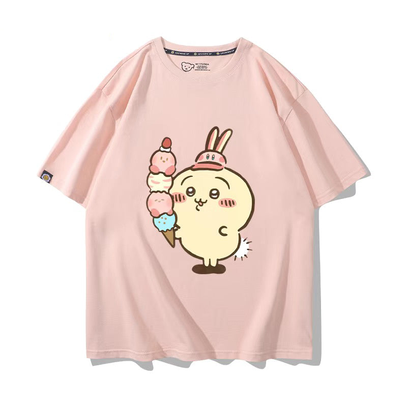 ちいかわシリーズ トップス うさぎ キャラcosplay ‌ユニセックス 半袖Ｔシャツ