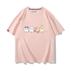 ちいかわシリーズ トップス キャラcosplay ‌ユニセックス 半袖Ｔシャツ