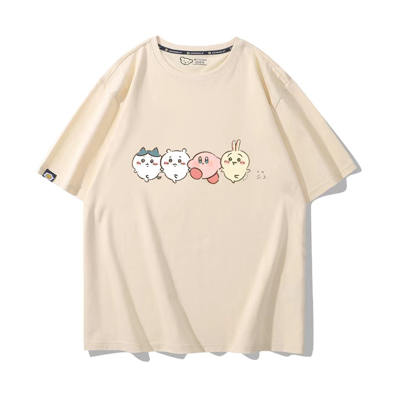 ちいかわシリーズ トップス キャラcosplay ‌ユニセックス 半袖Ｔシャツ