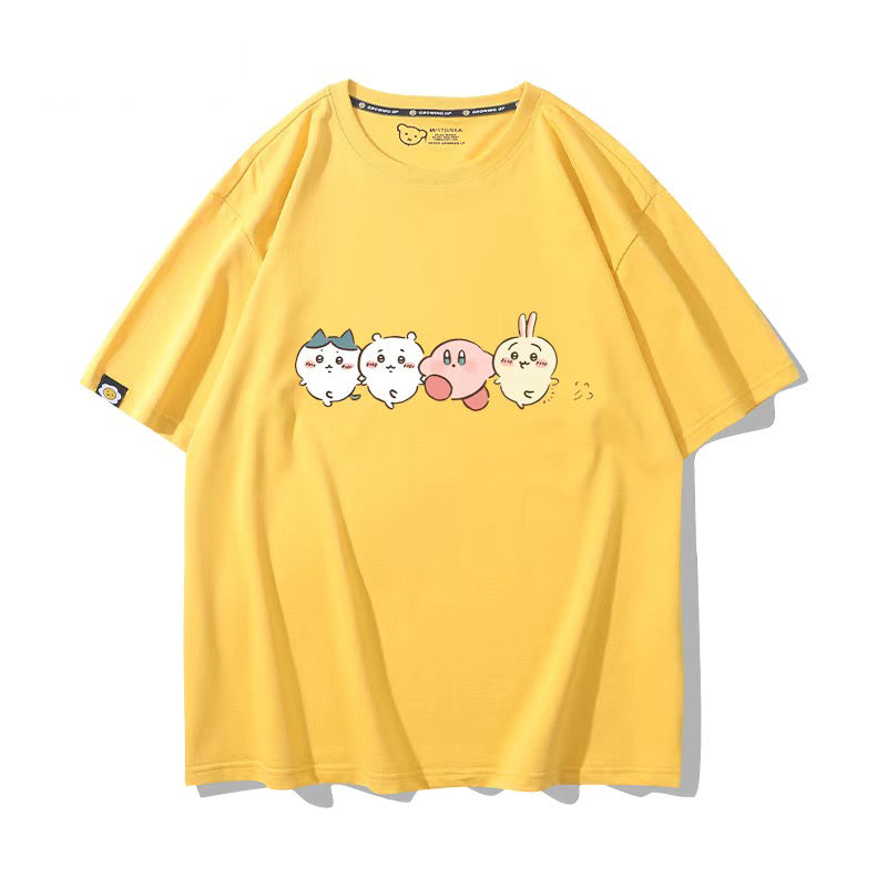 ちいかわシリーズ トップス キャラcosplay ‌ユニセックス 半袖Ｔシャツ