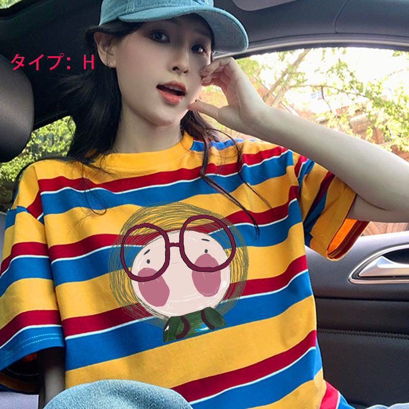 半袖 キュートプリント Tシャツ レディース トップス
