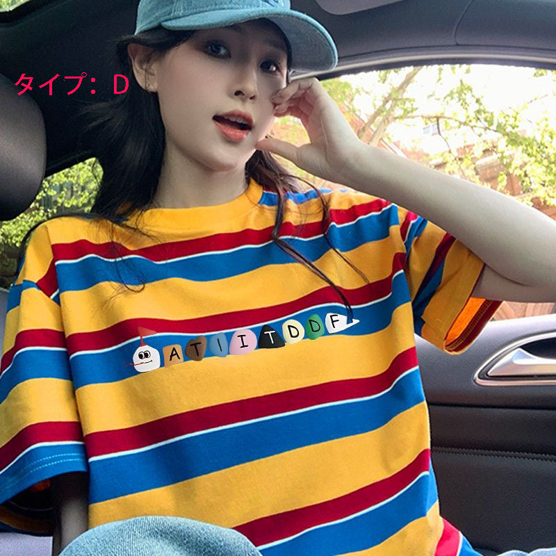 半袖 キュートプリント Tシャツ レディース トップス