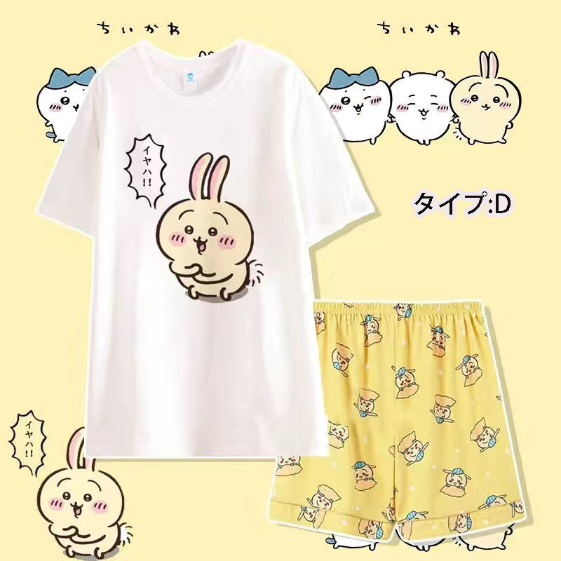 可愛いキャラ ゆるかわ パジャマ まいにちの日常 ユニセックス セットアップ