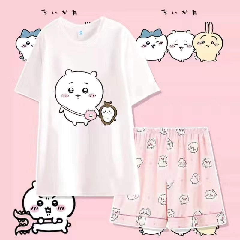 可愛いキャラ ゆるかわ パジャマ まいにちの日常 ユニセックス セットアップ