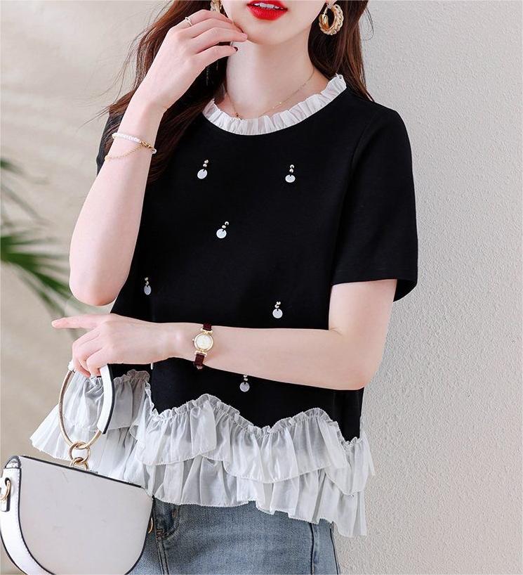 半袖 フリル Tシャツ レディース トップス