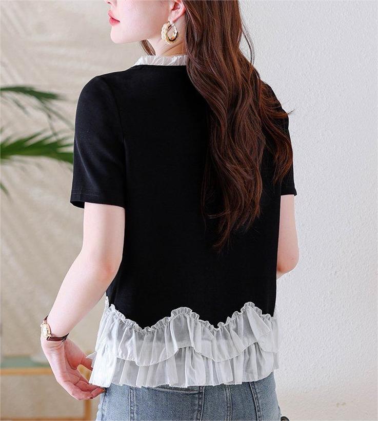 半袖 フリル Tシャツ レディース トップス